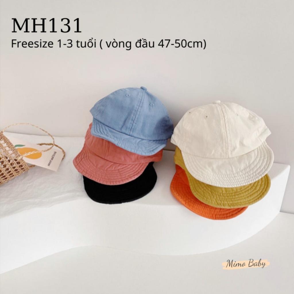 Mũ lưỡi trai vải mềm màu trơn xinh xắn cho bé MH131 Mimo Baby