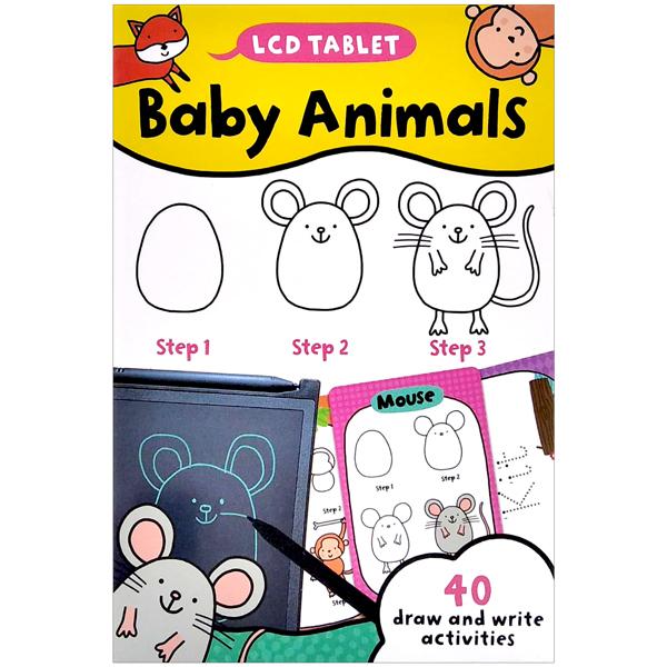 LCD Tablet &amp; Flashcards - Baby Animals