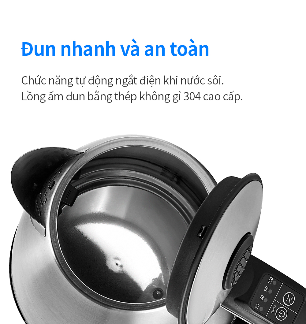 Bình Đun Siêu Tốc LocknLock EJK136SLV (1.7 Lít) - Hàng chính hãng