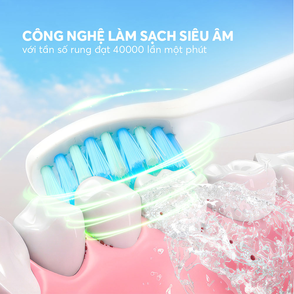 Bàn Chải Điện Elmich Procare TBE-8453,Hàng Chính Hãng, Kèm 2 Đầu Bàn Chải, 5 Chế Độ Làm Sạch-JoyMall