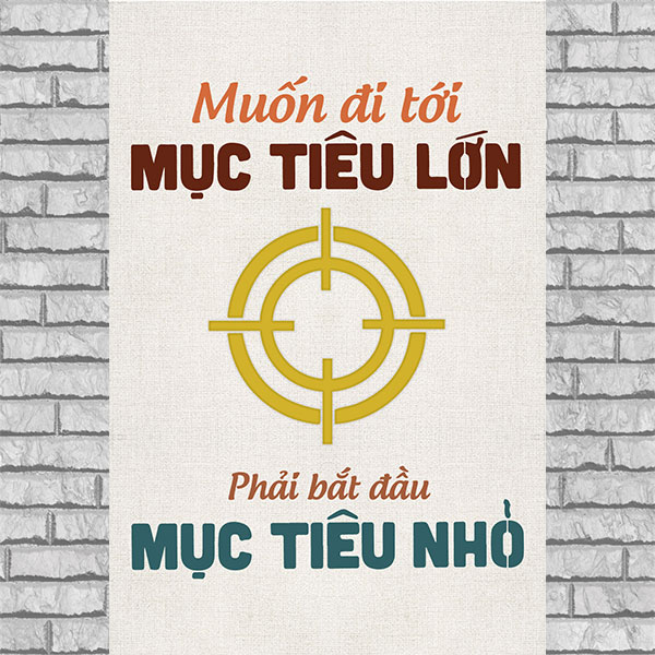 Tranh Slogan Tạo Động Lực Văn phòng DLVP-16 (Khiêm nhường không tranh đấu với ai cả hãy chiến đấu với chính mình)