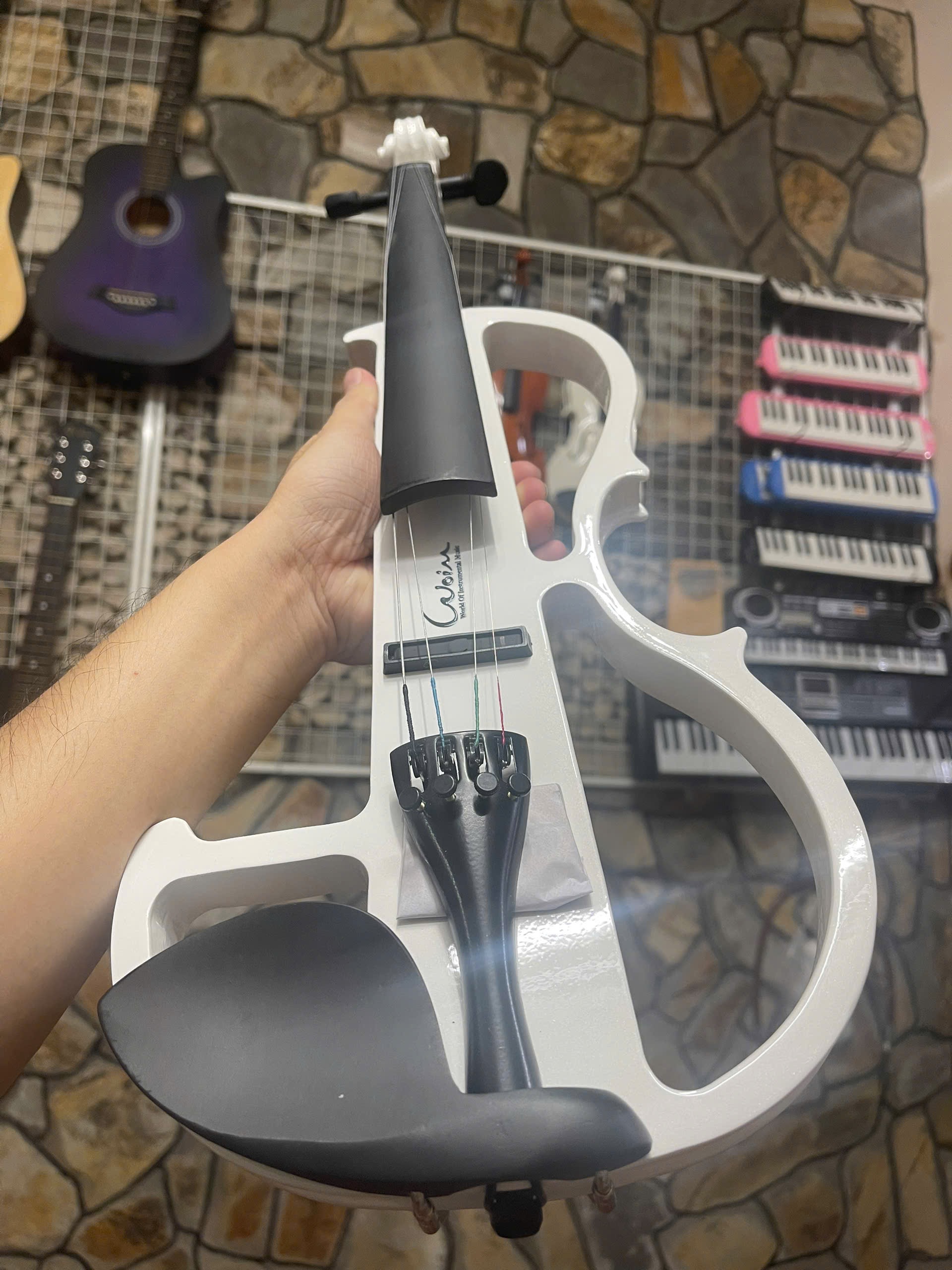 Đàn Violin Điện Vĩ cầm cao cấp size 4/4 gỗ cao cấp full phụ kiện - HÀNG CÓ SẴN