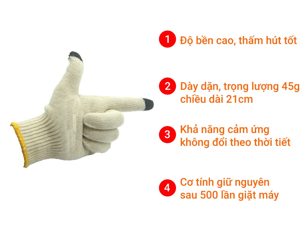 GĂNG TAY BẢO HỘ LAO ĐỘNG CẢM ỨNG XUẤT NHẬT CHO NỮ 5 ĐÔI