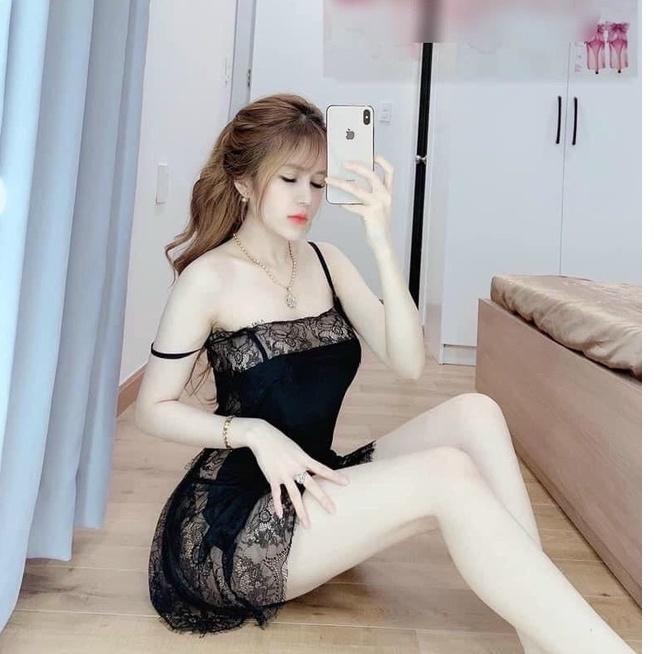 Đầm váy ngủ lụa phối ren I055 cho nữ siêu gợi cảm xexy