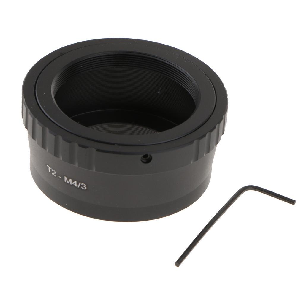 2 Pieces T2 Mount Lens Adapter to M 4/3 for  Cameras Telescope