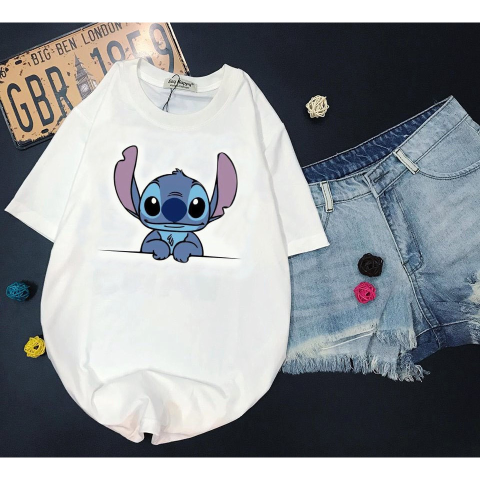 Áo Thun Nữ-NAM in hình STITCH cực dễ thương , thích hợp cho các cặp đôi trẻ trung, năng động, cho các nhóm bạn đi đêm, đi phượt, bão, nhìn đã mắt, bao ngầu, bao chất,