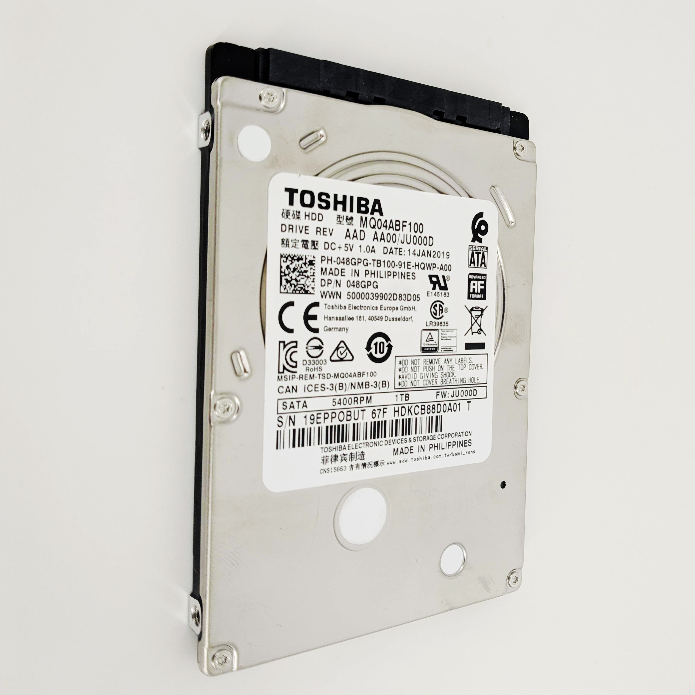 HDD Toshiba 1TB  / 1000GB 5400rpm Sata 7mm 2.5 " - Hàng Chính Hãng 