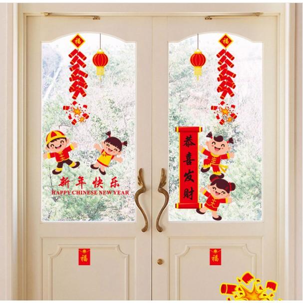 Decal trang trí Tết - Tưng bừng đón Xuân