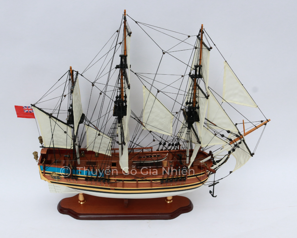 Mô Hình Thuyền Gỗ Phong Thủy Dạng Thuyền Cổ HMS BOUNTY PAINT Chính Hãng Hàng Xuất Khẩu Chất Lượng Cao