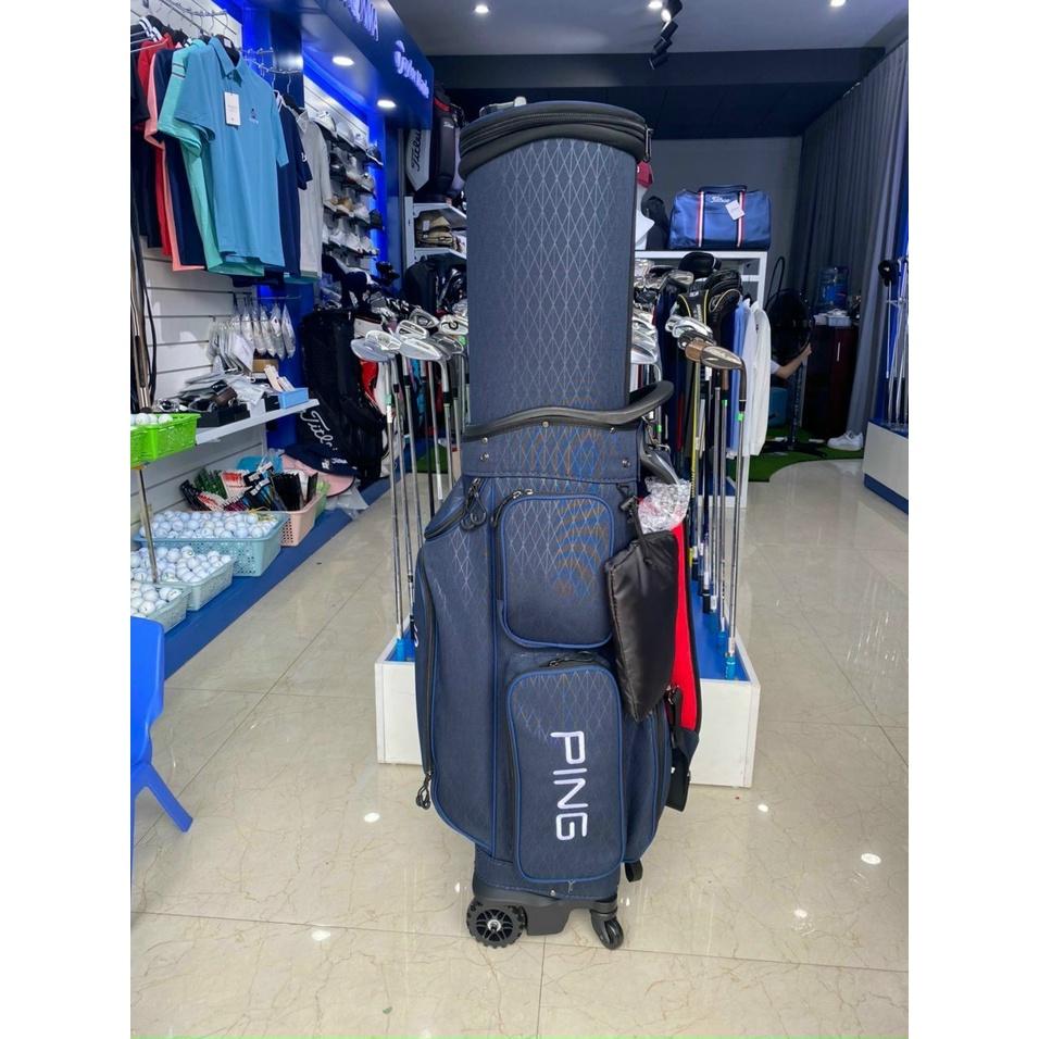 Túi đựng gậy golf Pi.ng nắp cứng có bánh xe chống nước khóa số bảo mật cao - TG018