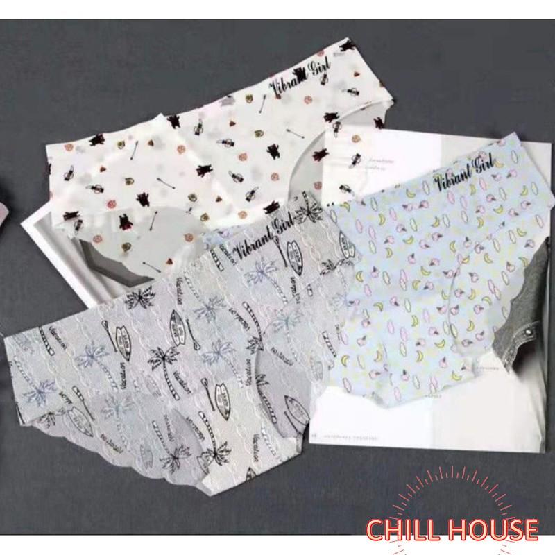 Combo 5-10 Quần Lót Đúc Su Không Đường May Họa Tiết cute 015 - CHILLHOUSE