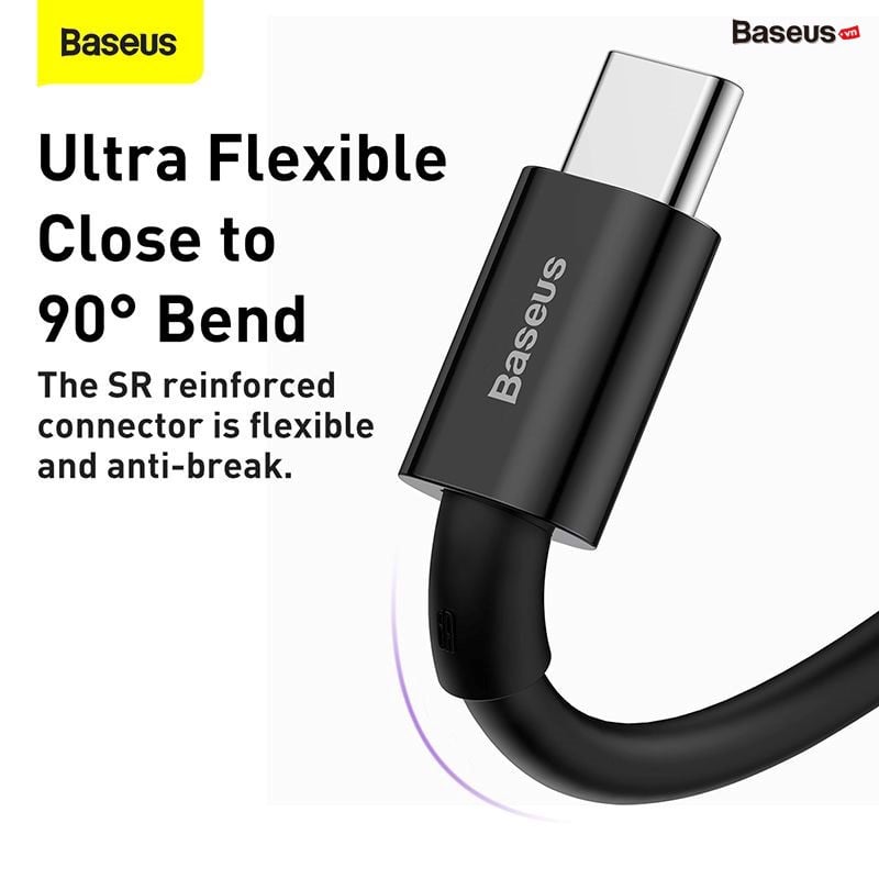 Cáp sạc nhanh Baseus Superior Series USB-Type C 100W CAYS - Hàng chính hãng