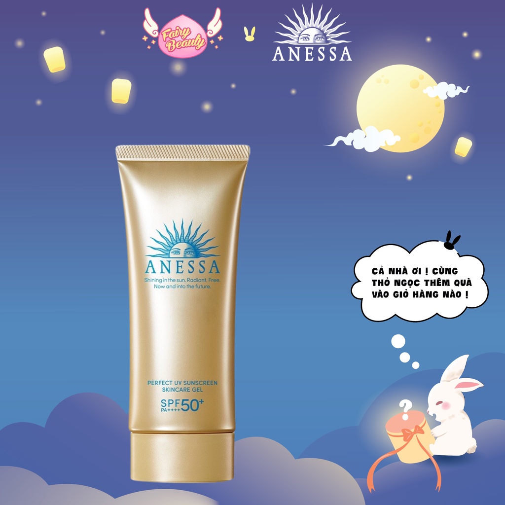 [ANESSA] Gel Chống Nắng Dưỡng Ẩm Cho Da Khô Mềm Mịn Hoàn Hảo Chứa SPF50+ PA++++ Perfect UV Sunscreen Skincare Gel (90g)