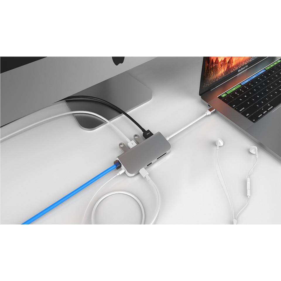 Cổng Chuyển HyperDrive Power 9-in-1 USB-C Hub Dành cho  iPhone, Macbook, Ultrabook, USB-C Devices - HD30F - Hàng Chính Hãng