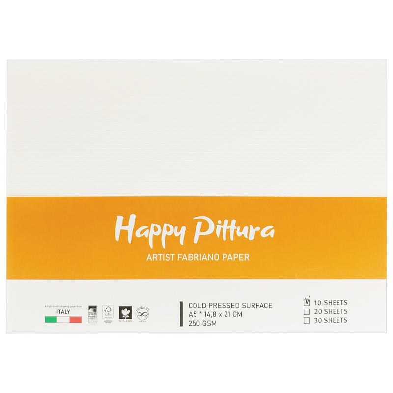 Bộ 10 Tờ Giấy Vẽ A3 250gsm - Happy Pittura HA250A3