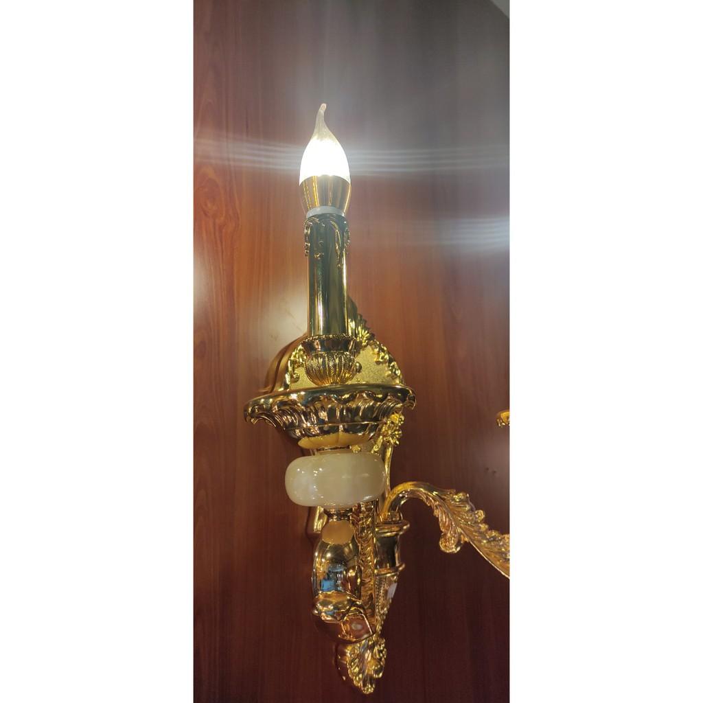 Đèn treo tường, đèn chùa đồng gắn tường Đồng Nguyên Chất mã w3001/2  Tặng kèm bóng Led