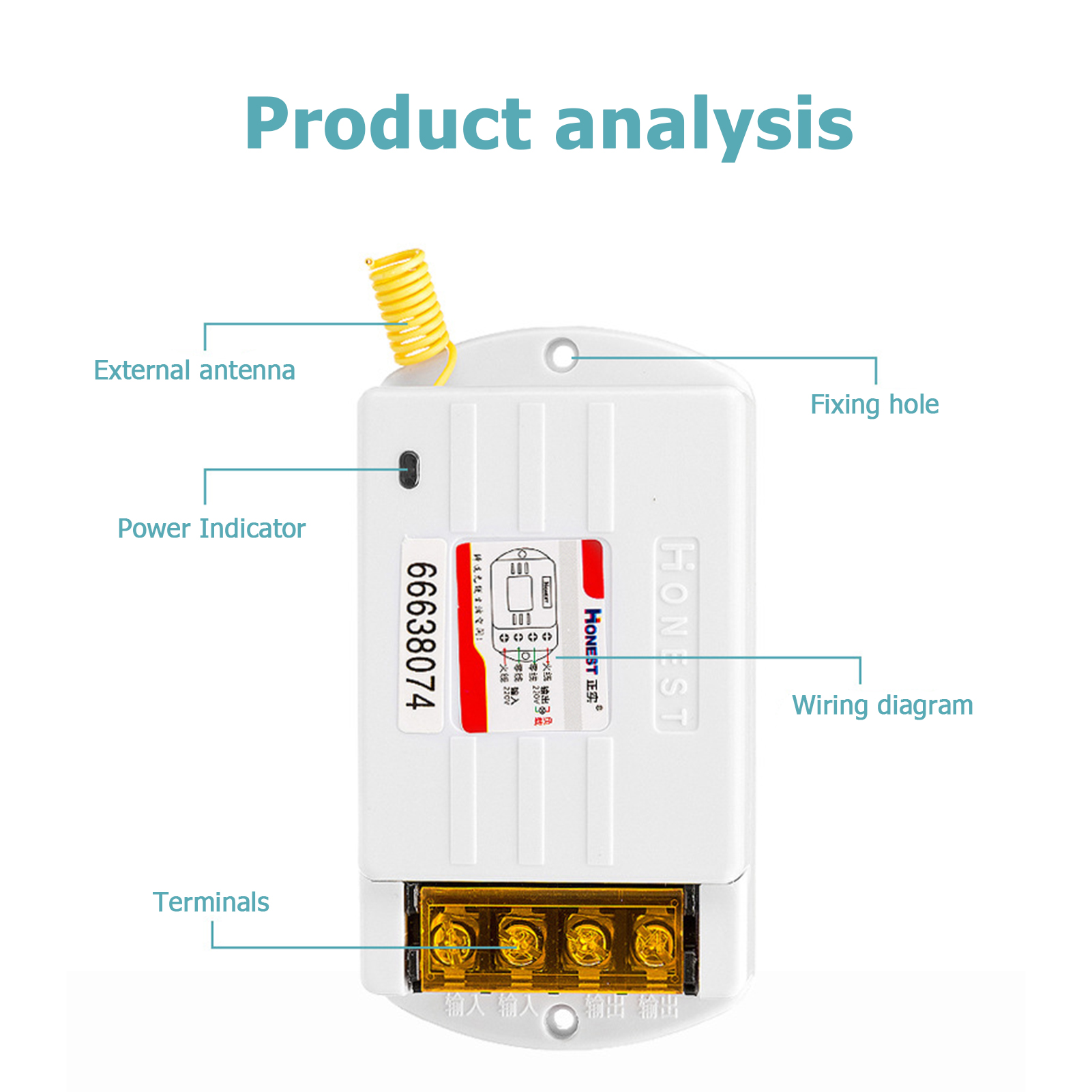 Công tắc điều khiển từ xa không dây 220V để bật / tắt thiết bị công suất cao hoặc cường độ dòng điện khởi động cao