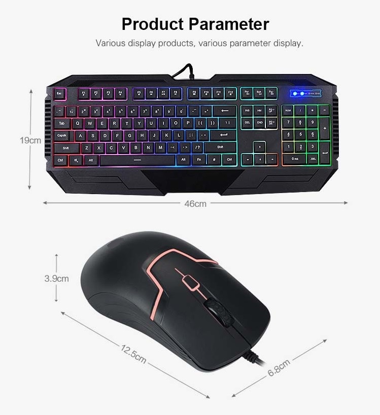 Bộ Bàn Phím Và Chuột Gaming GK1100 LED USB - NTH