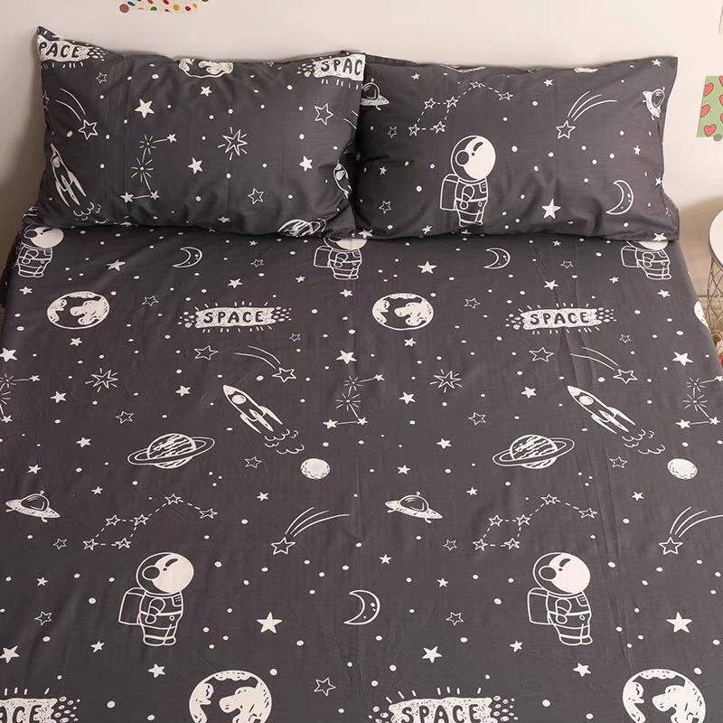 Set Chăn Ga Gối Hàng Nhập Khẩu Cao Cấp 4 Món vũ trụ Dành Cho Bé Trai