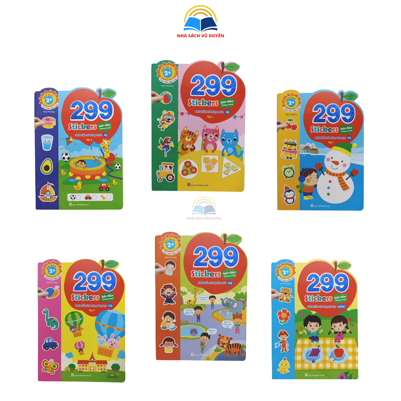 Sách - Bóc Dán Phát Triển Trí Tuệ Cảm Xúc CQ, IQ, EQ 299+ Stickers