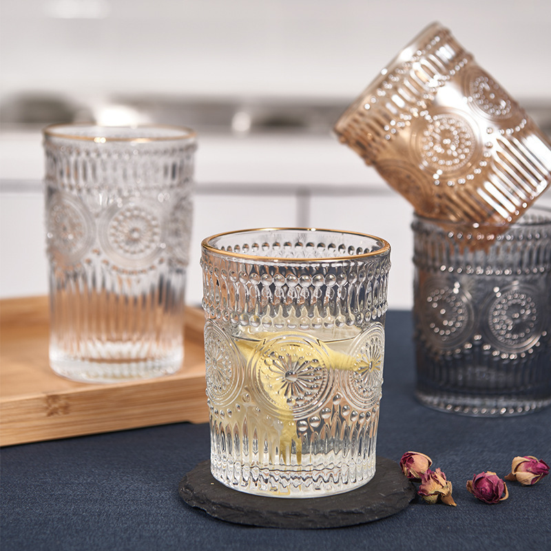Bộ Ly Uống Nước Hoa Văn Kiểu Châu Âu Dung Tích 480 ML Combo Hộp 6 Sets DECOR LUXURY - Hàng Nhập Khẩu