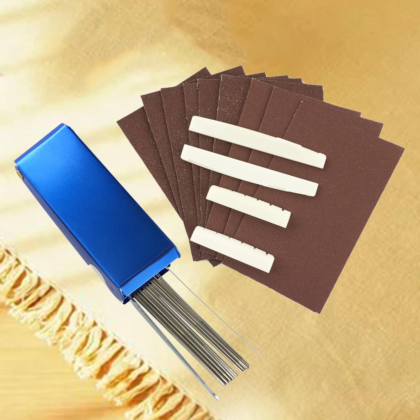 Guitar Bridge Saddle Nut File Set Guitar Bridge Nut Saddle for Maintenance