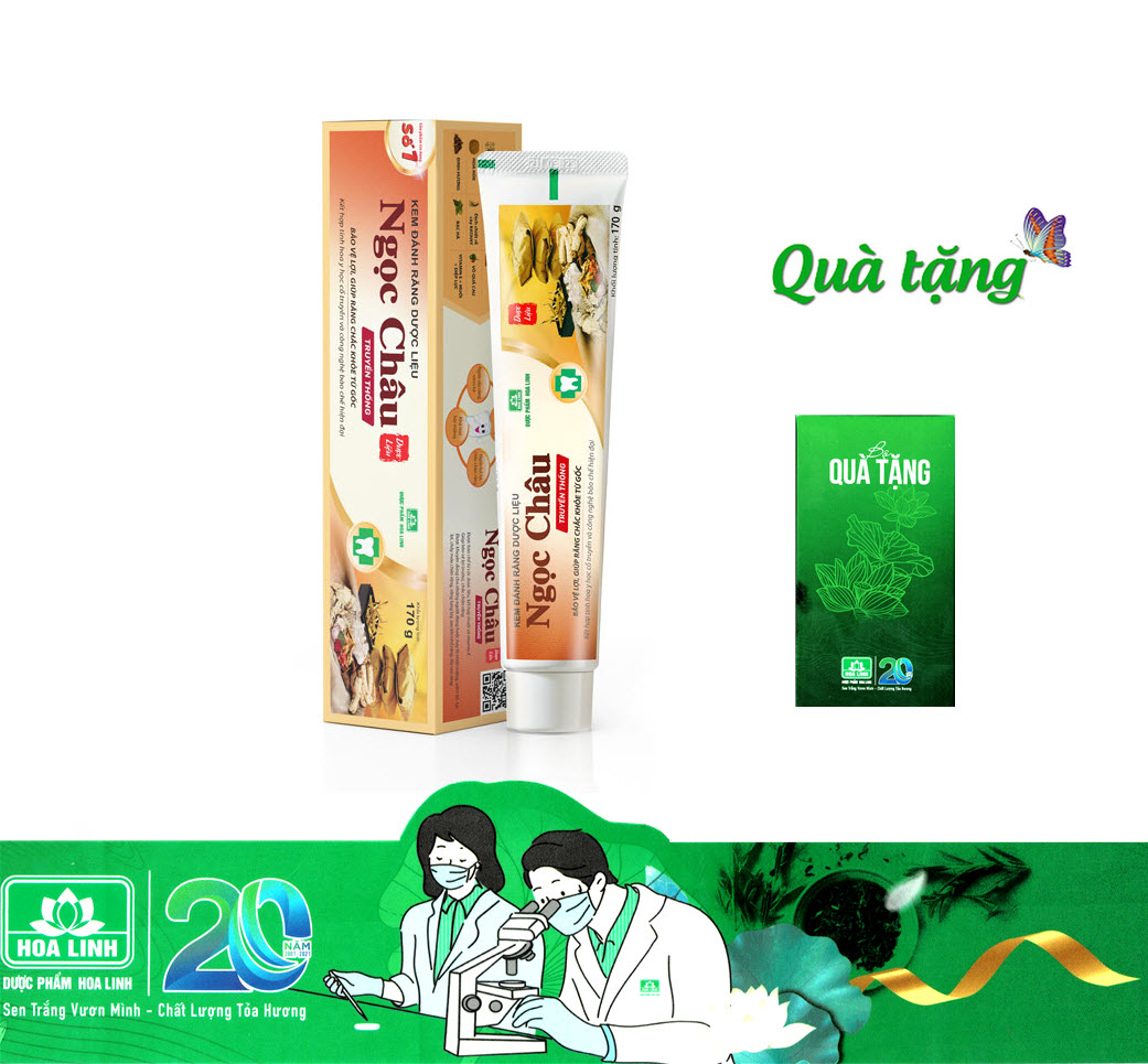 Kem đánh răng dược liệu Ngọc Châu truyền thống 170g