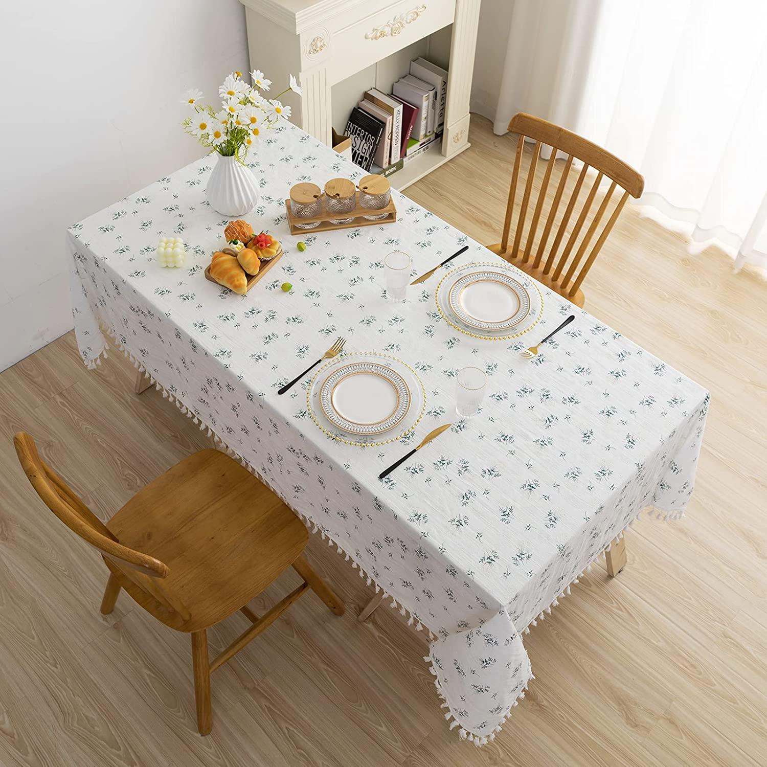 Khăn trải bàn bên cạnh hình chữ nhật Rustic Vải trải bàn dã ngoại 55 '* 71'