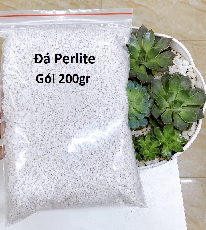 200Gr Đá Perlite - Đá Trân Châu Trồng Cây Sen Đá - Hoa Hồng - Thủy Sinh vs Rau - Size S