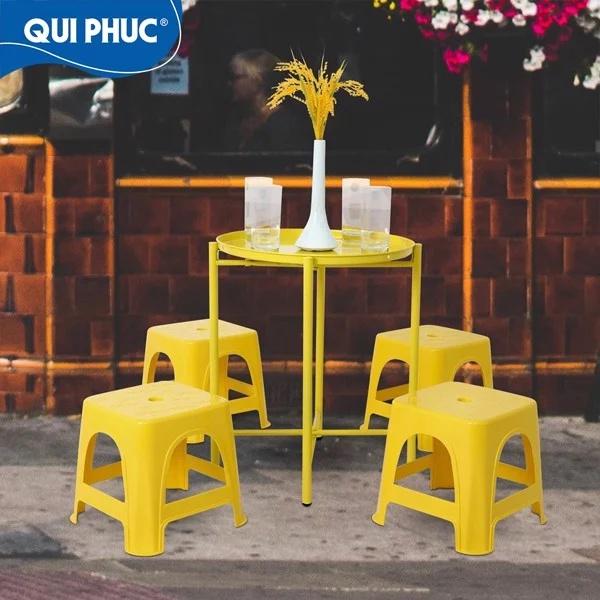 Qui Phúc Bàn Trà Chanh Xếp Gọn, Bàn Cafe Vỉa Hè Nhiều Màu