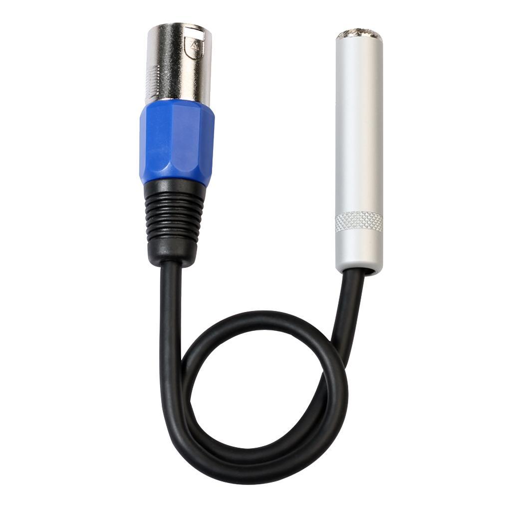 2x Balanced 3-Pin XLR Male to 6.35mm Female Stereo Audio Cable Mic Adapter