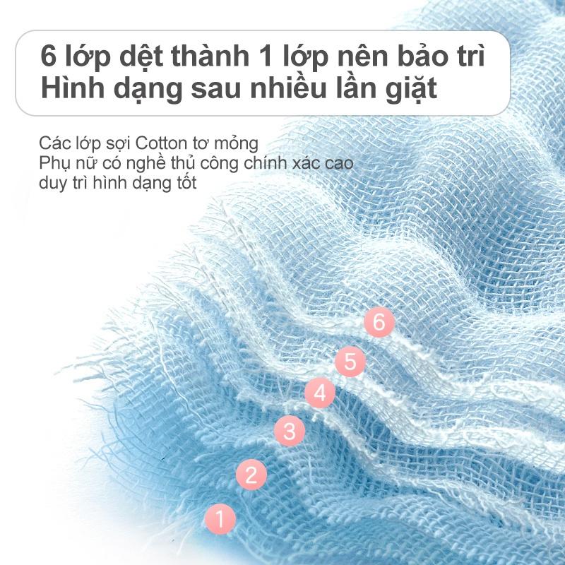 [Einmilk.ân ninh] khăn xô cotton tăm cho bé 6 lớp mềm mại thân thiện với da của bé QST