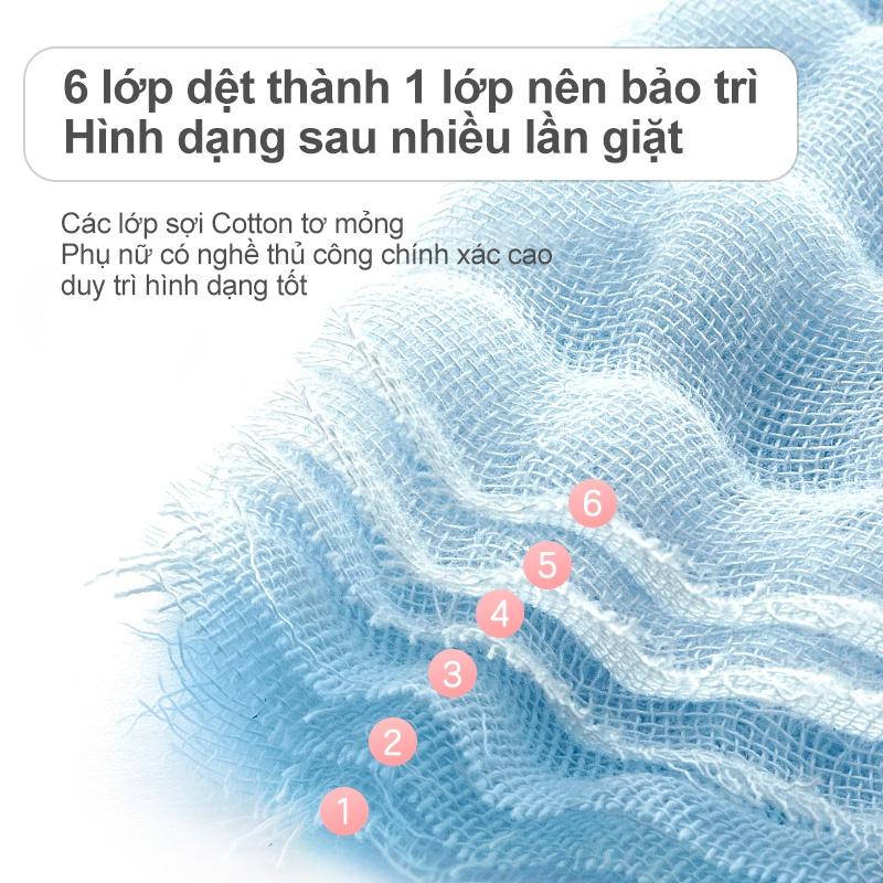 [Einmilk.ân ninh] khăn xô cotton tăm cho bé 6 lớp mềm mại thân thiện với da của bé QST