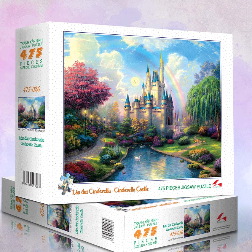 Tranh xếp Hình Tia Sáng LÂU ĐÀI CINDERELLA (475 Mảnh Ghép)