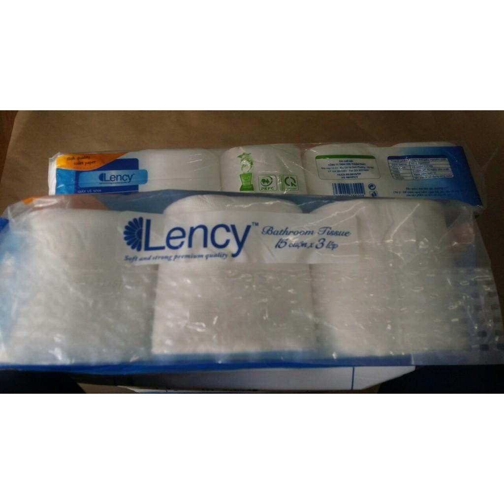 Giấy vệ sinh Lency 15 cuộn cao cấp ( 3 lớp )