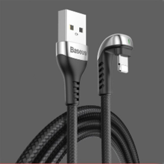 Cáp Sạc Baseus CALUXA0 2.4A Thiết Kế Khuỷu Tay  USB To 8 Pin - Hàng Chính Hãng