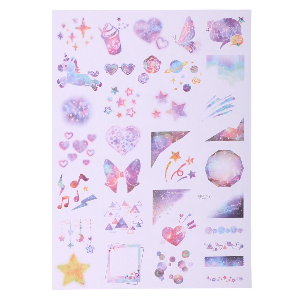 10 Sheets Horse Butterfly Photo Album Scrapbook Stickers Embellishments