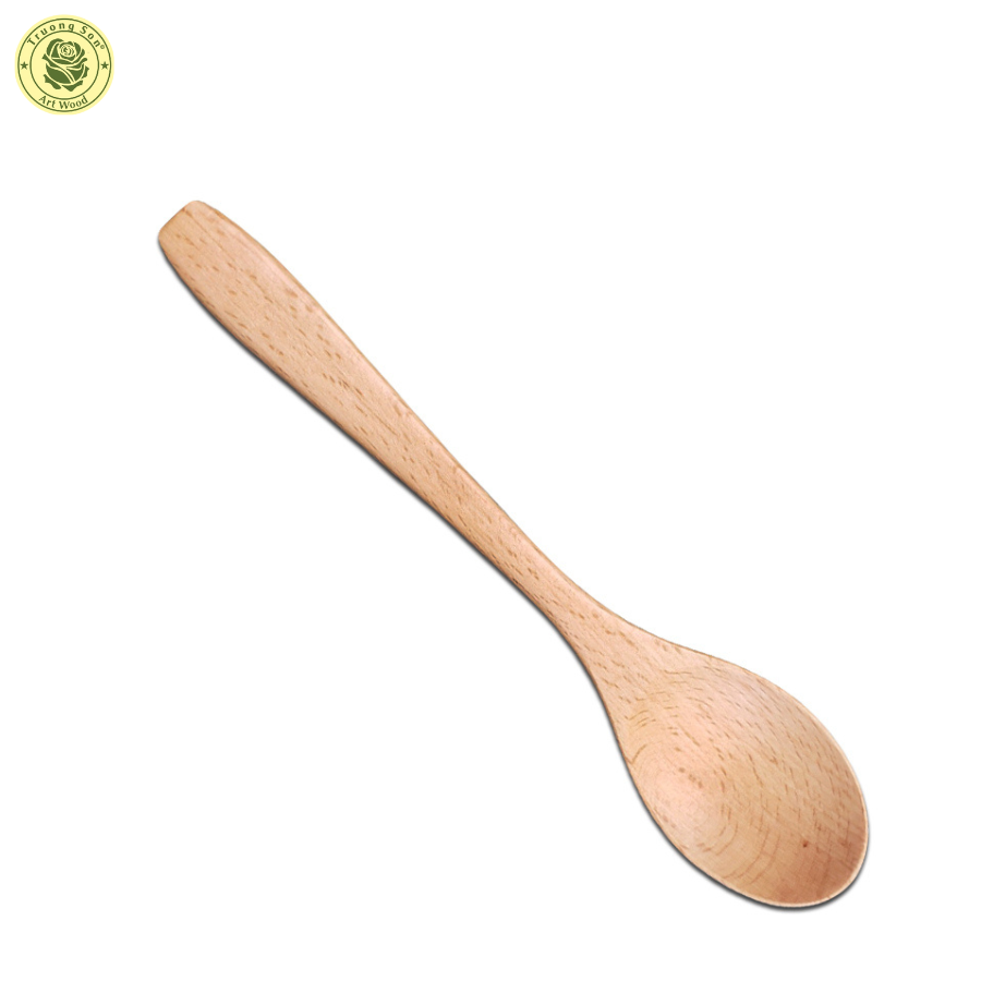 Muỗng Gỗ Beech Oval Ăn Cơm Kích Thước 18.5 Cm - Đồ Gỗ Nhà Bếp Thương Hiệu Trường Sơn