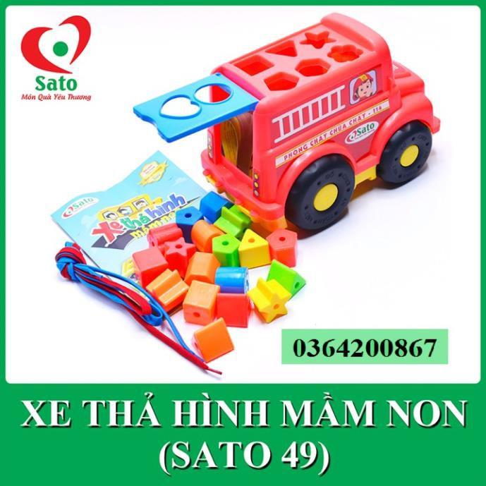 Đồ chơi XE THẢ HÌNH MẦM NON Sato 4 trong 1 hàng Việt Nam