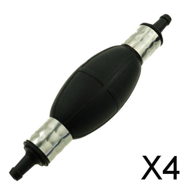 4x8mm Hand Primer Pump Marine Fuel Line Primer Bulb All Fuels Black