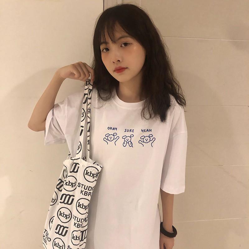 Áo thun tay lỡ OKAY SURE YEAH phông Unisex nam nữ tee oversize form rộng pull Ulzzang Streetwear Hàn Quốc vải mềm