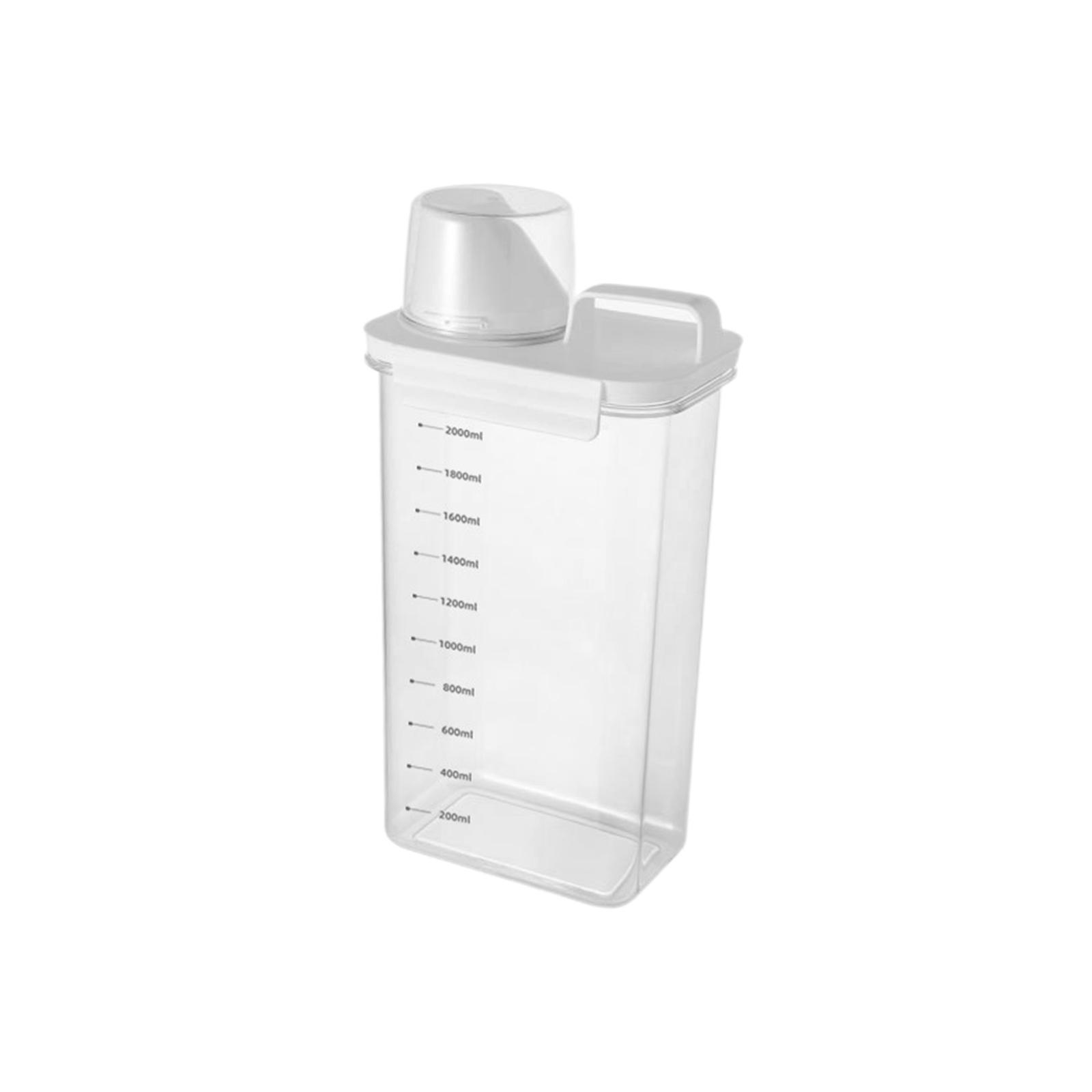 Laundry Powder Storage Tank Dry Food Airtight Container Clear Multiuse Fabric Softener Dispenser Laundry Liquid Dispenser for Toilet