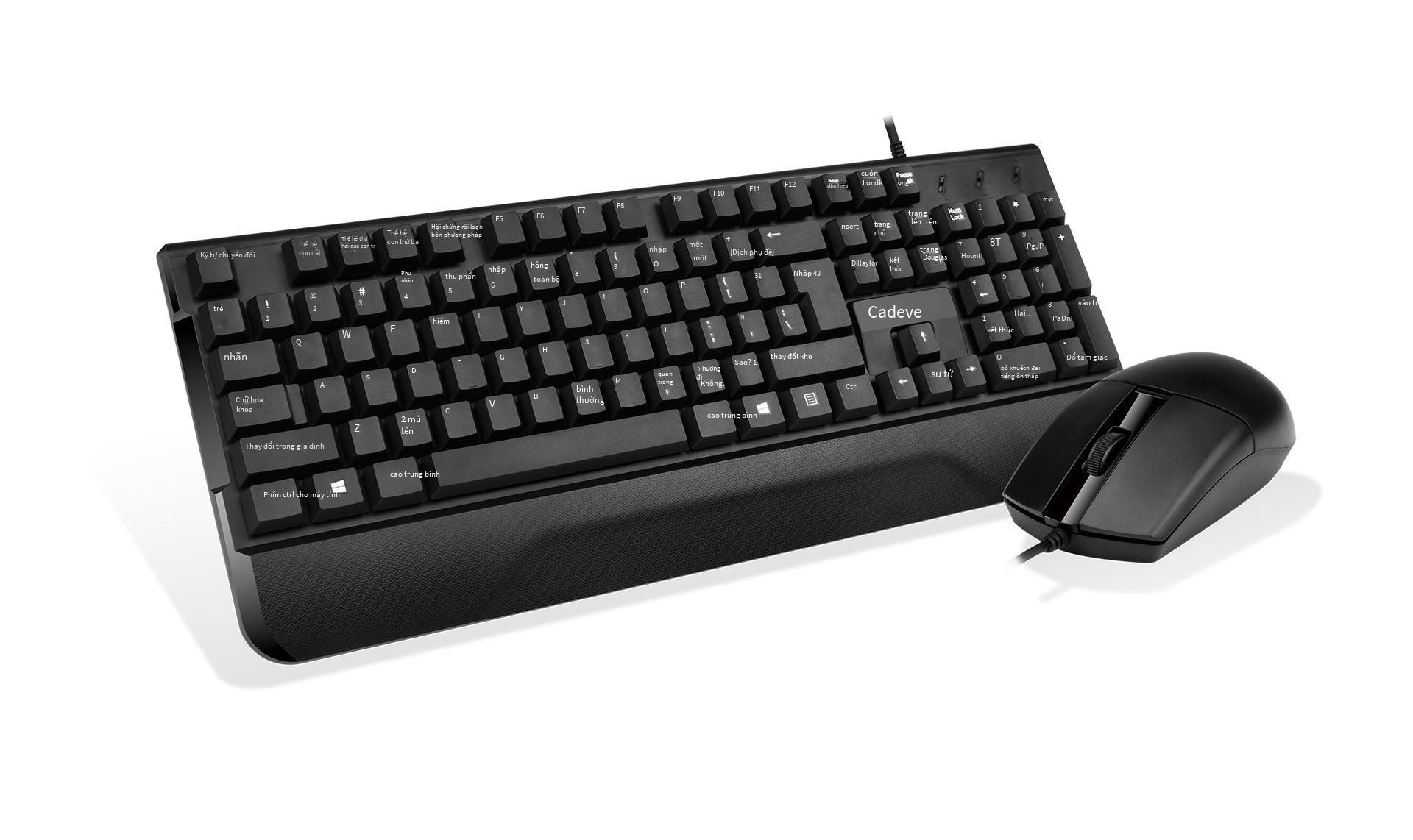 Giao hàng nhanh Bộ bàn phím và chuột có dây Kaidiwei 6199 máy tính chơi game văn phòng tại nhà bàn phím USB lớn hỗ trợ chuột phím tay