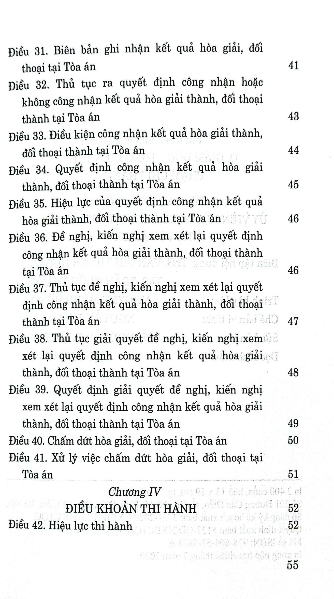 Luật Hòa giải, đối thoại tại tòa án (hiện hành)