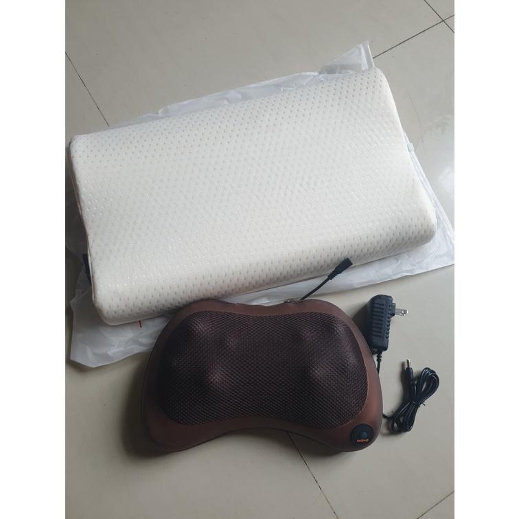 Gối Massage, Gối Massage Hồng Ngoại Cổ Vai Gáy 8 Bi  Massage, thư giãn giảm mệt mỏi, căng thẳng