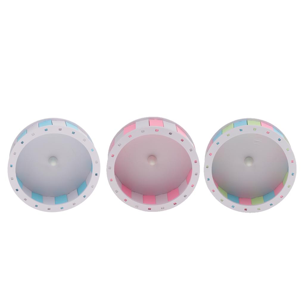 Hamster Silent Exercise Wheel Jogging Running Toy For Guinea Pig Blue White