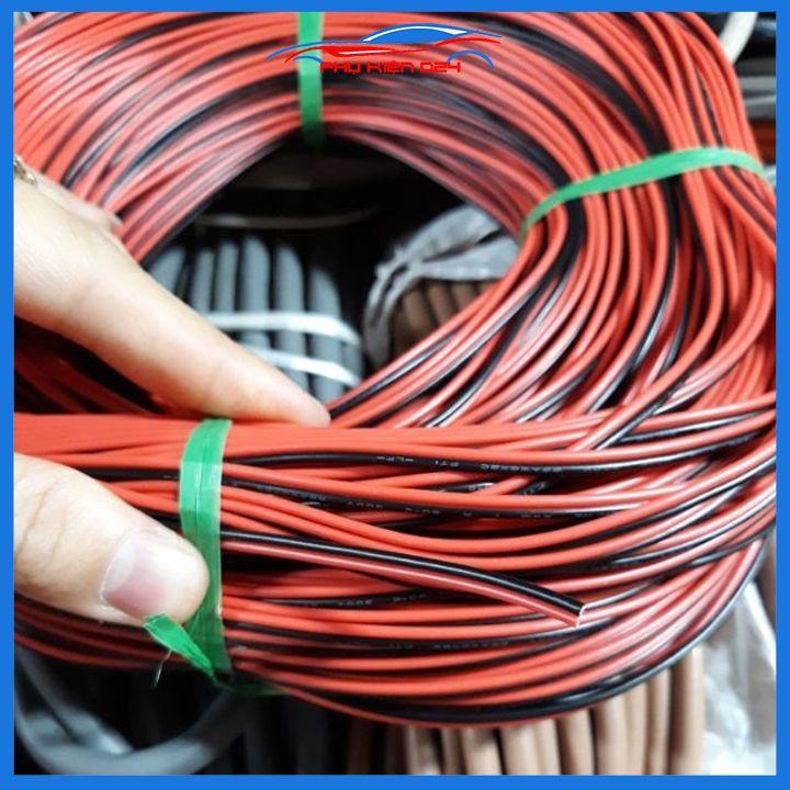 Cuộn 50 mét dây điện đôi đen đỏ đủ loại 18AWG đến 26AWG lõi 0.2mm, 0.3mm, 0.5mm, 0.75mm