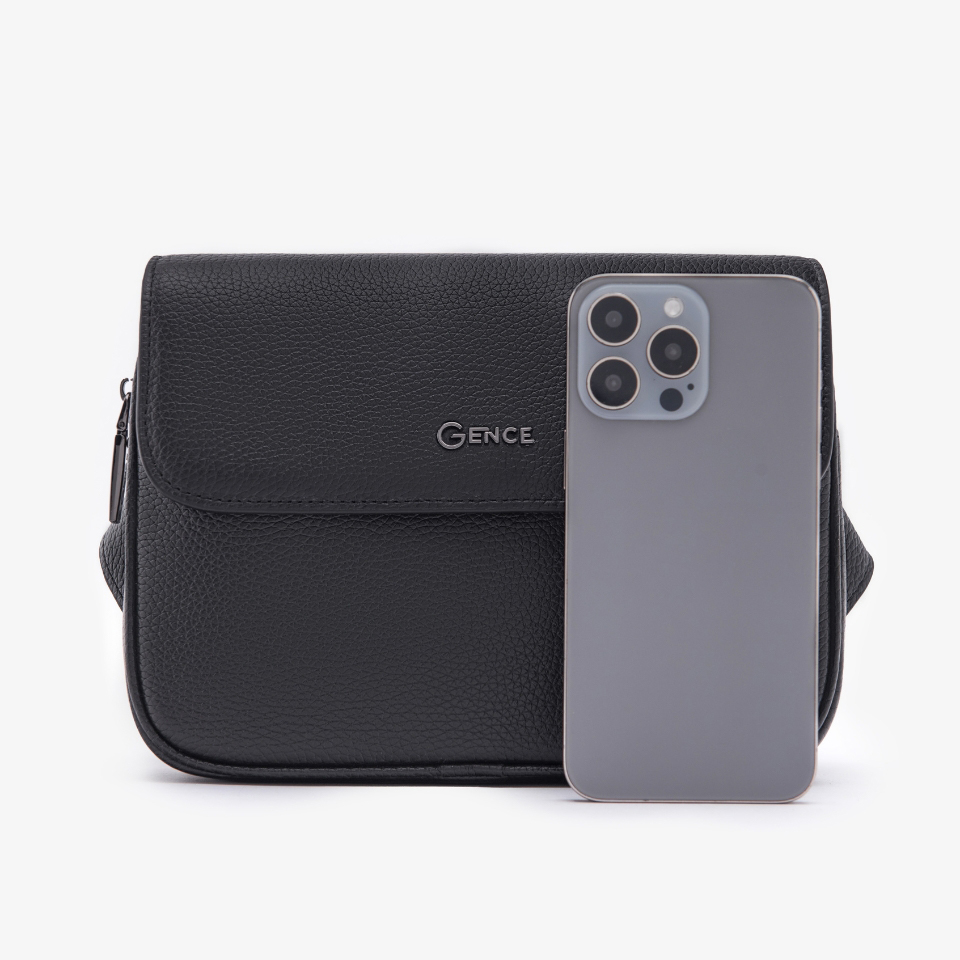 Túi Đeo Chéo Nam Túi Nam Hàng Hiệu GENCE TZ02 Chất Liệu Da Bò Cao Cấp Màu Đen