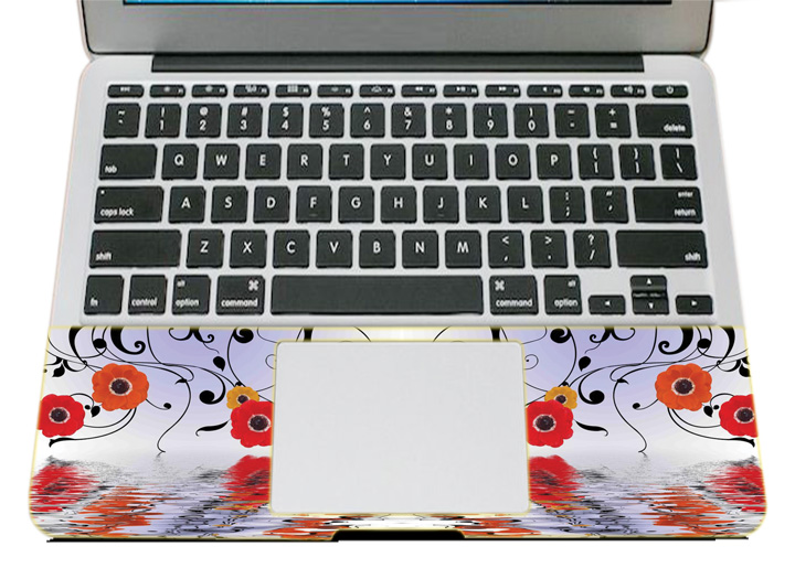 Miếng Dán Trang Trí Mặt Ngoài + Lót Tay Laptop Hoa Văn LTHV - 385