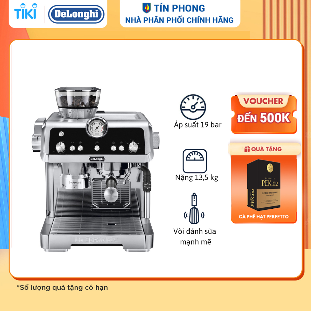 Máy Pha Cà Phê DeLonghi EC9355.M - Hàng Chính Hãng